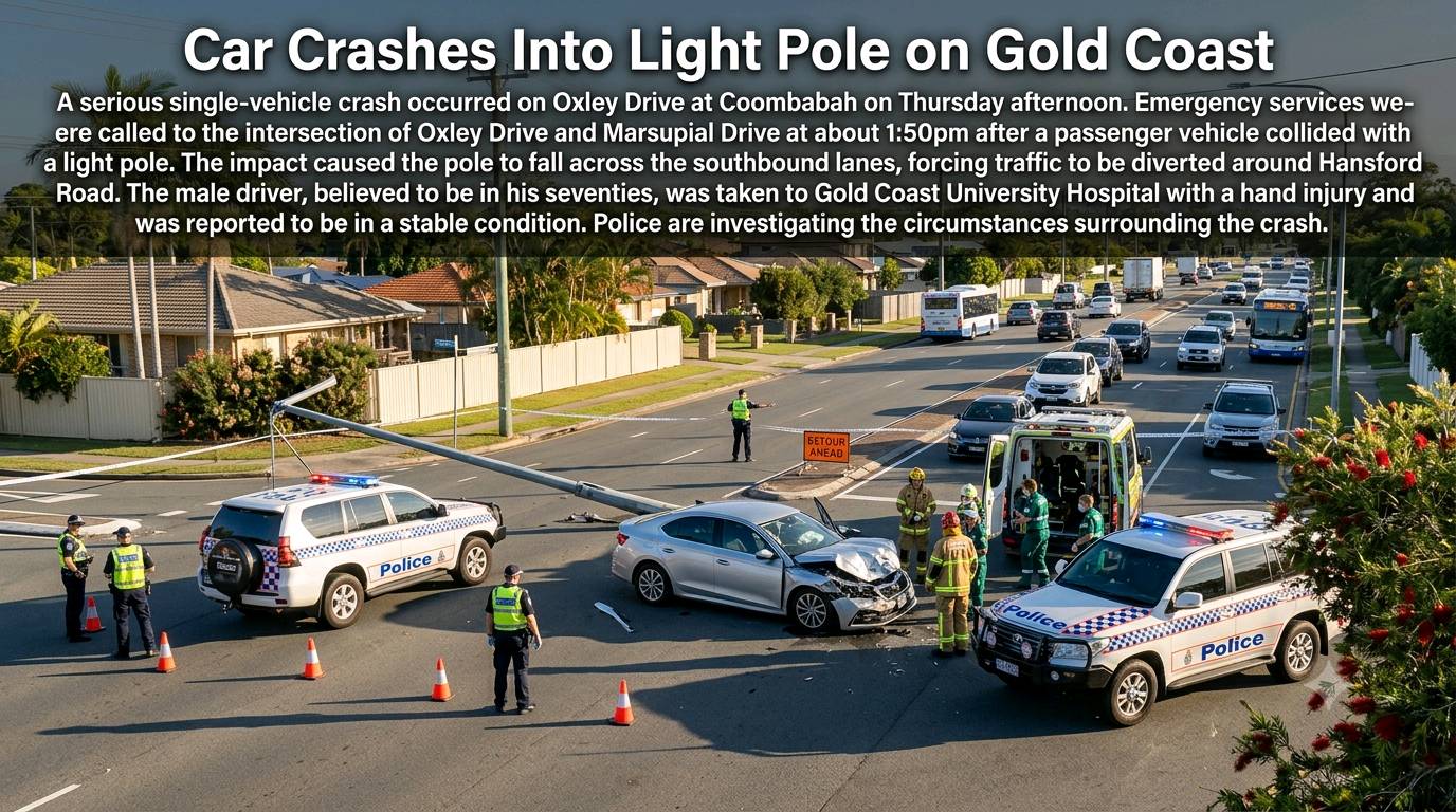 Serious Crash Causes Major Disruption at Coombabah