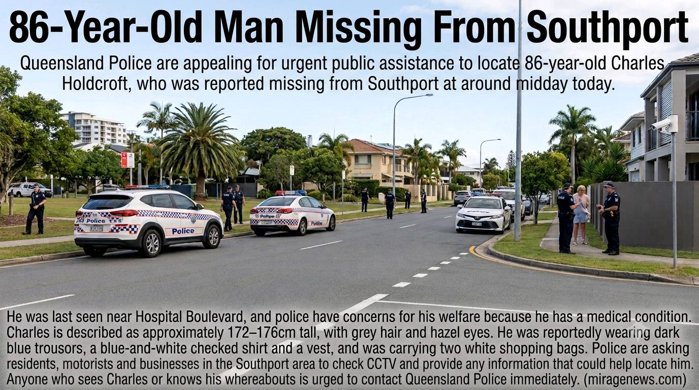 86-Year-Old Man Missing From Southport