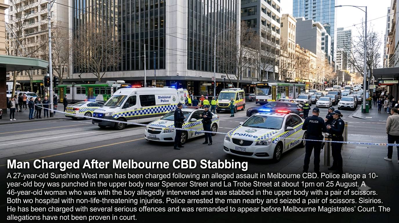 Man Charged After Melbourne CBD Stabbing