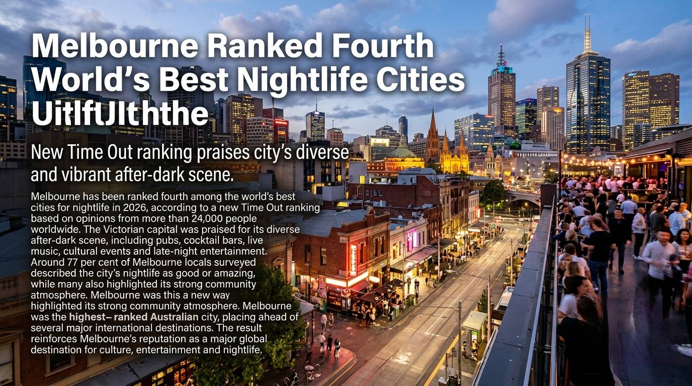 Melbourne Named Among World’s Best Cities for Nightlife