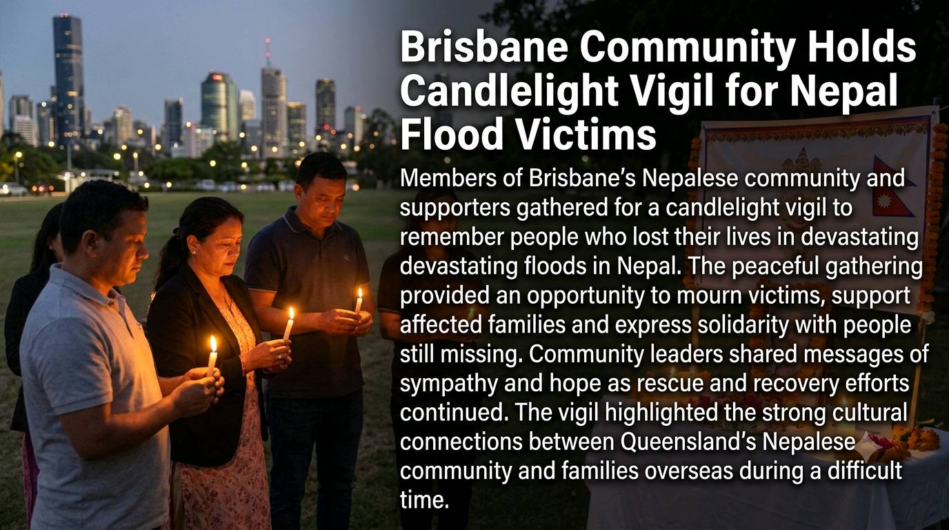 Brisbane Holds Candlelight Vigil for Nepal Flood Victims