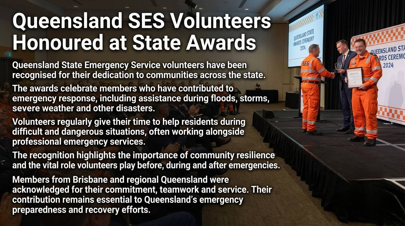 Queensland SES Volunteers Honoured at State Awards