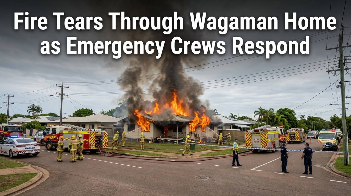 Fire Tears Through Wagaman Home as Emergency Crews Respond