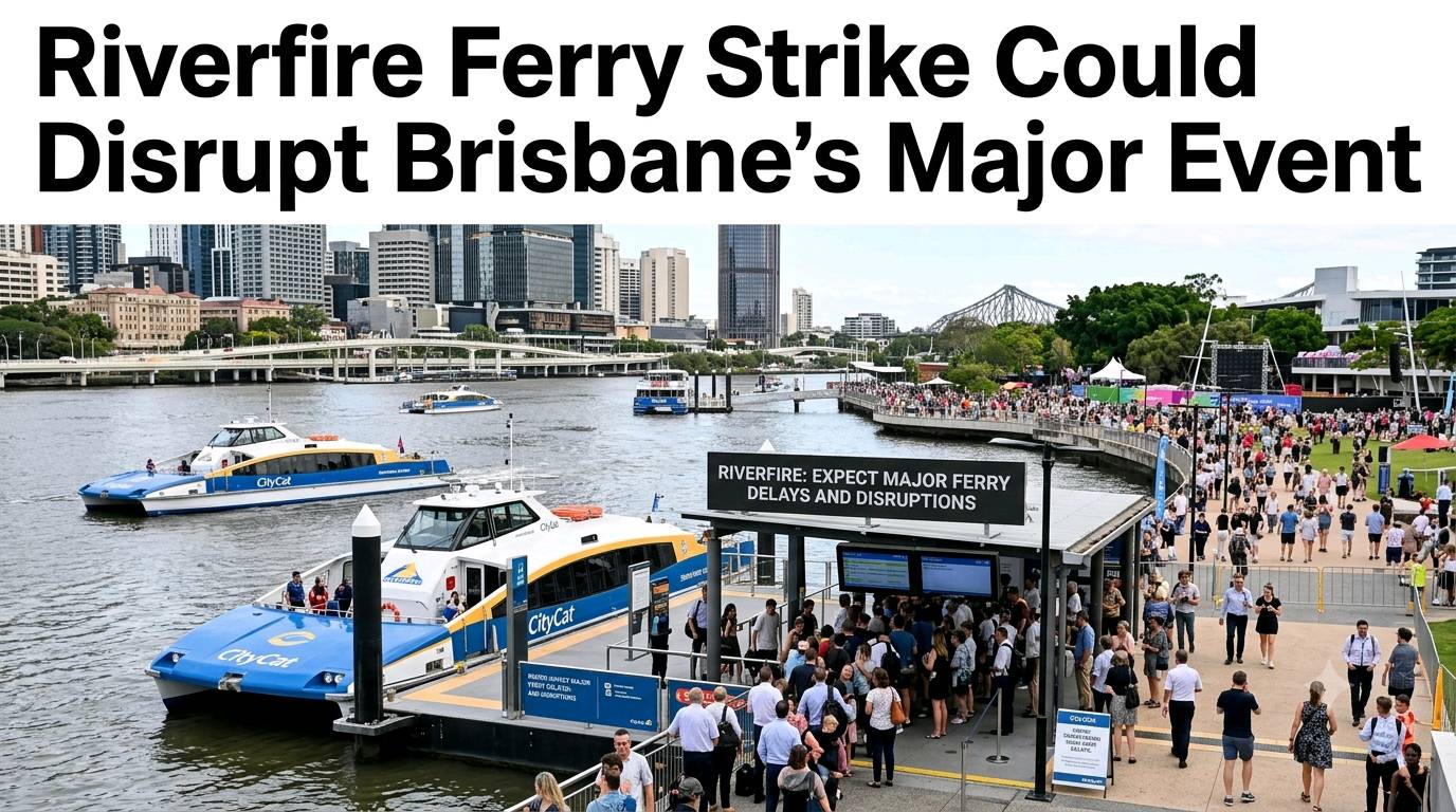 Brisbane Ferry Strike Threatens Riverfire Transport Plans