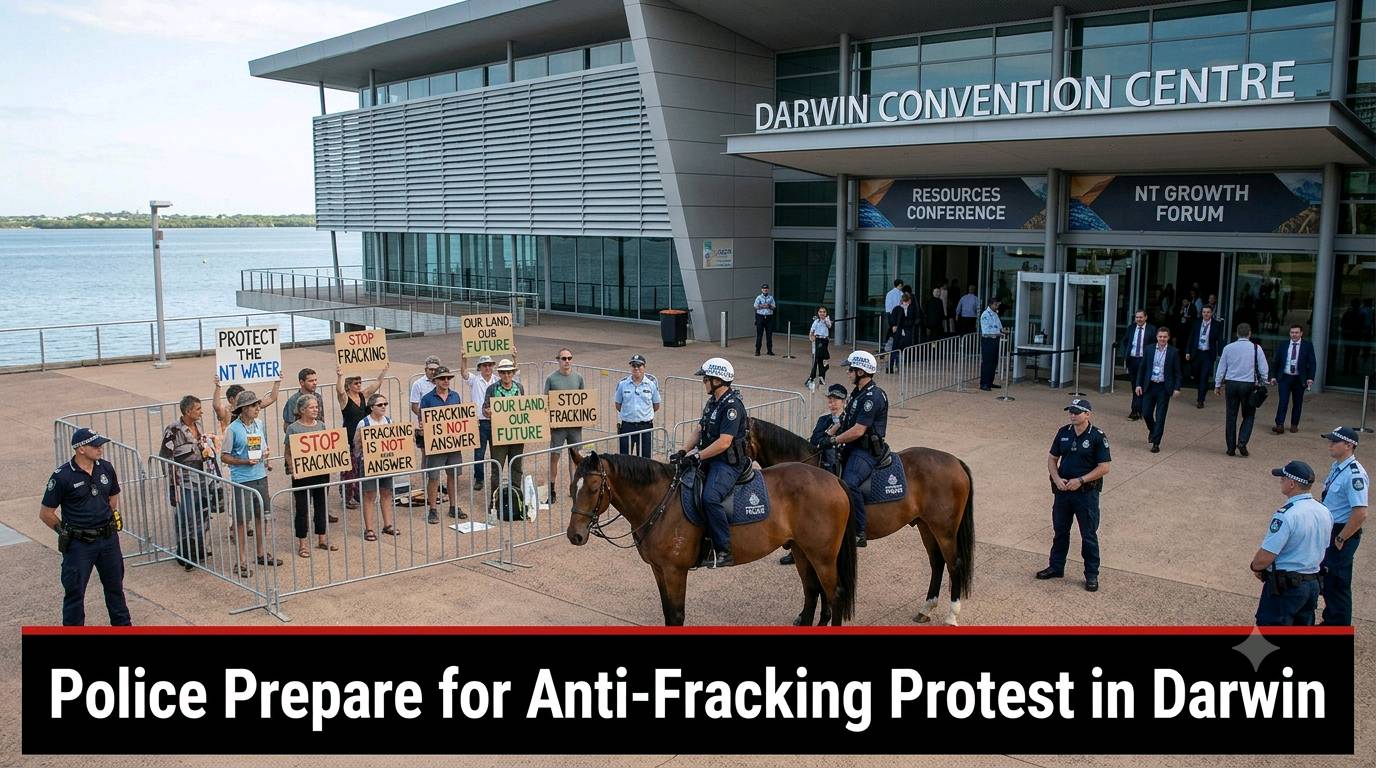 Police Prepare Strong Response to Planned Anti-Fracking Protest in Darwin