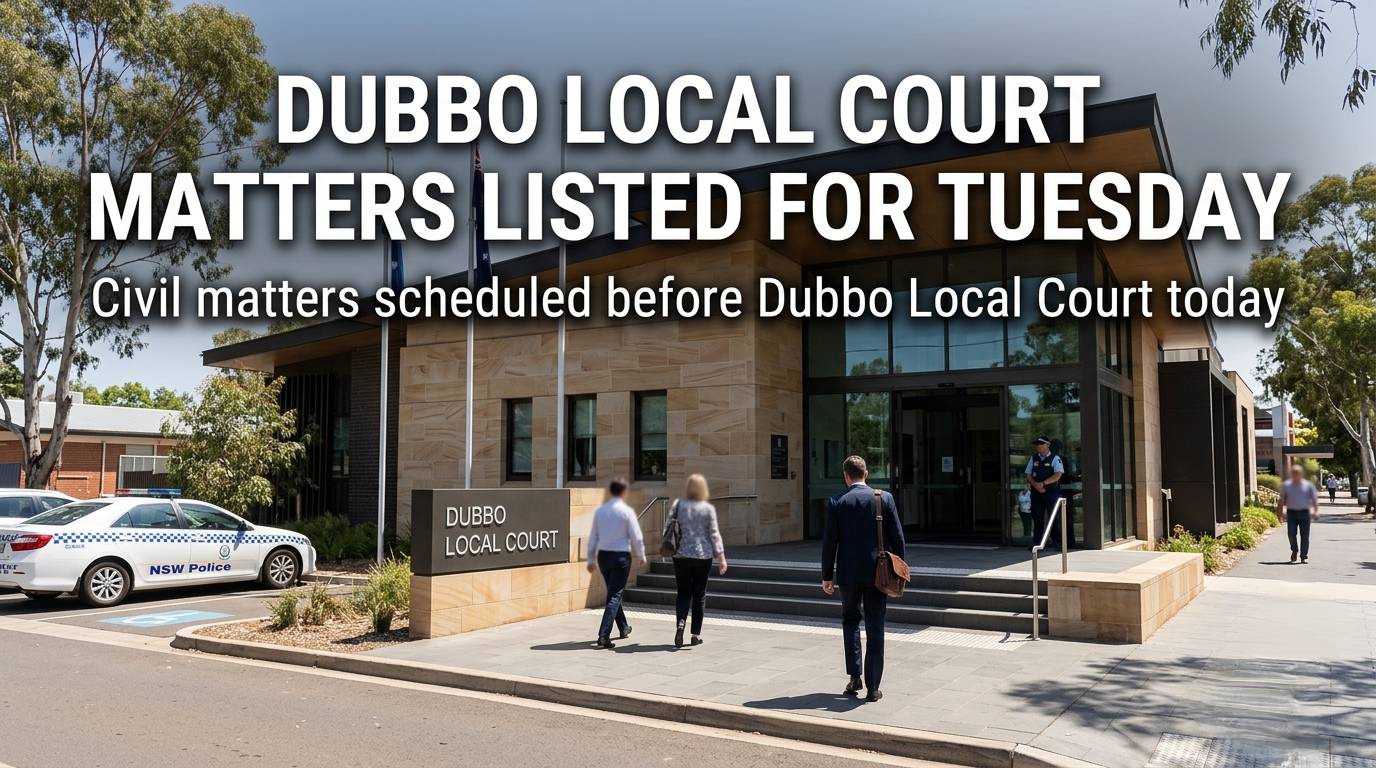Dubbo Local Court Matters Listed for Tuesday