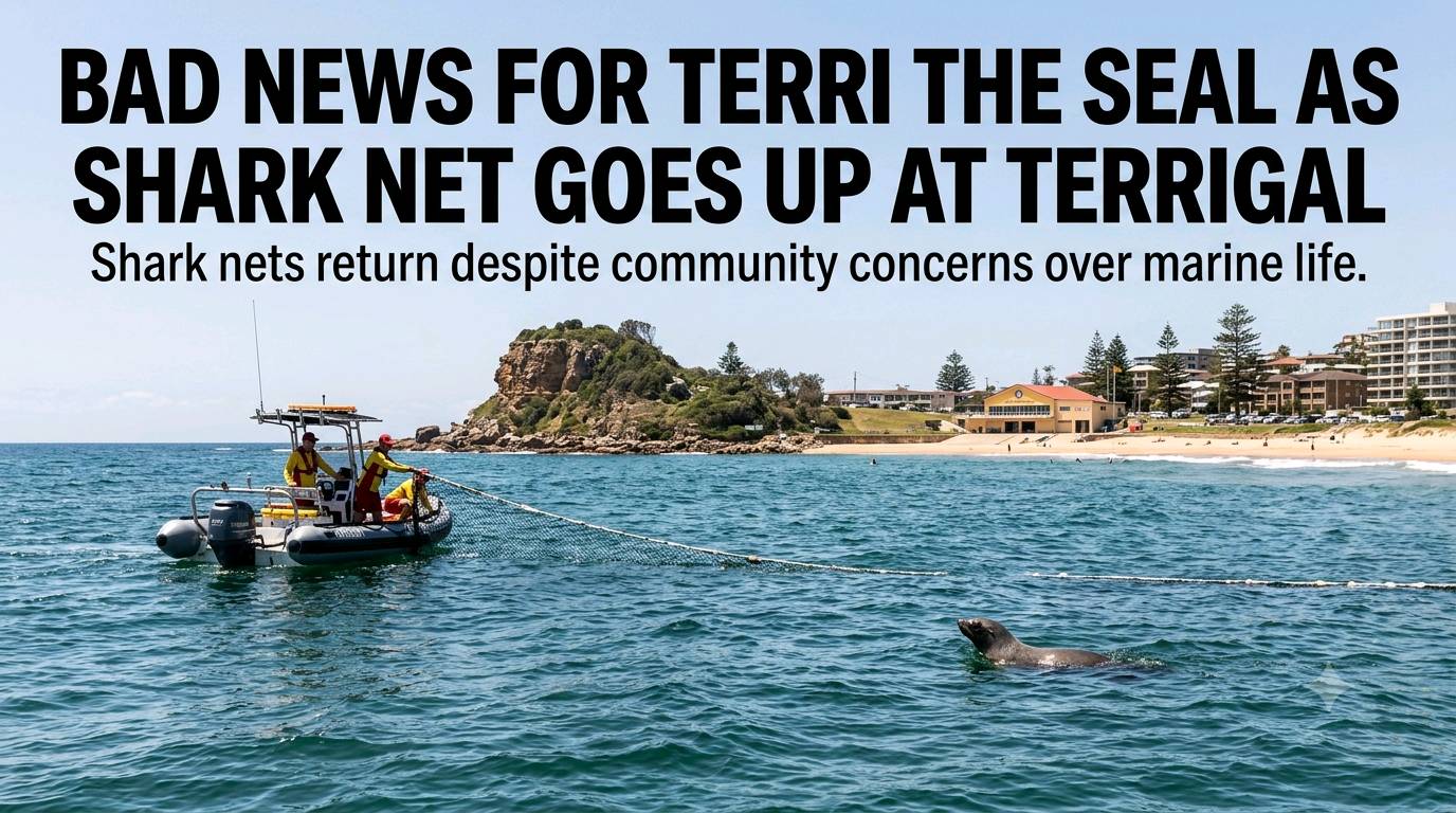 Bad News for Terry the Seal as Shark Net Goes Up at Terrigal