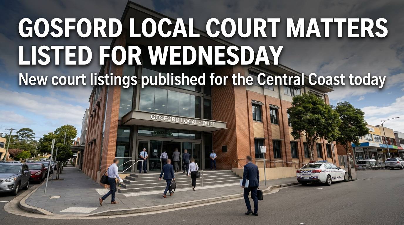 Gosford Local Court Matters Listed for Wednesday
