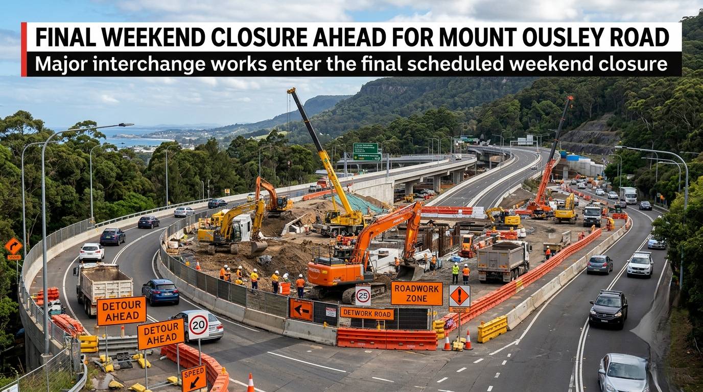 Final Weekend Closure Ahead for Mount Ousley Road