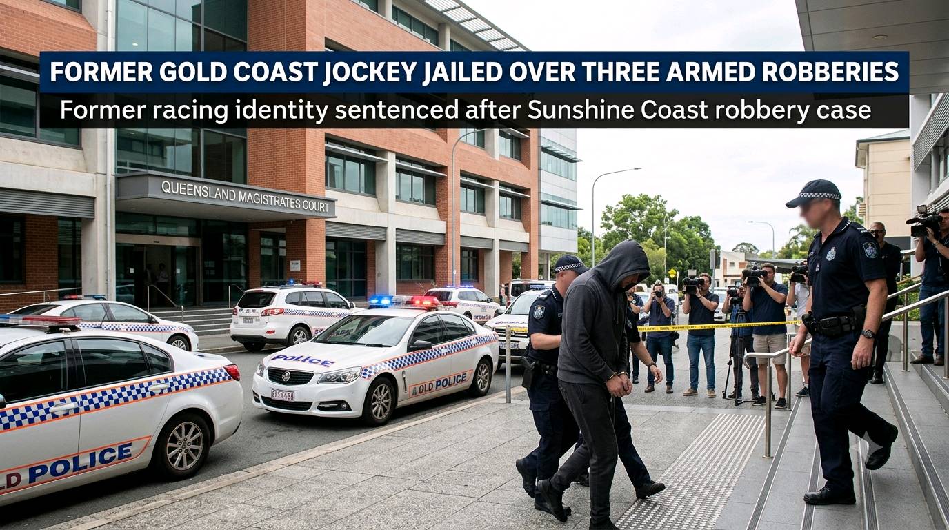 Former Gold Coast Jockey Jailed Over Three Armed Robberies