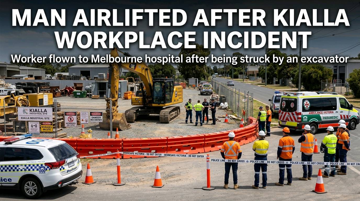 Man Airlifted to Melbourne Hospital After Kialla Workplace Incident