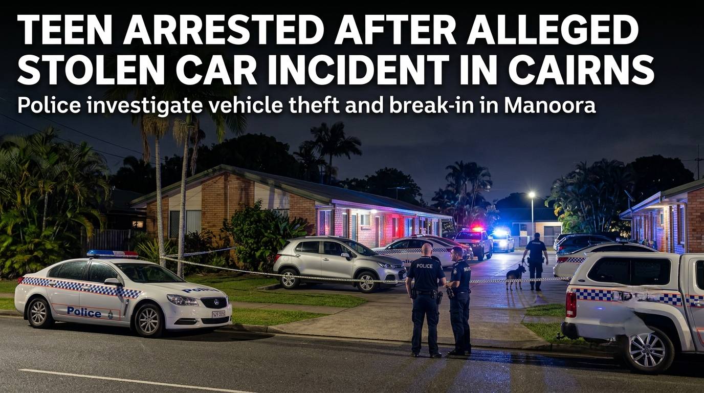 13-Year-Old Arrested After Alleged Stolen Car Incident in Manoora