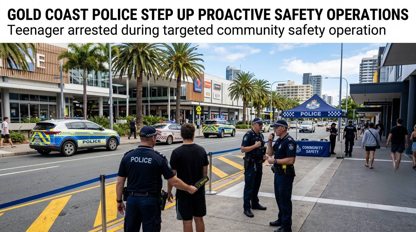 Gold Coast Police Arrest Teenager After Knives Found During Operation