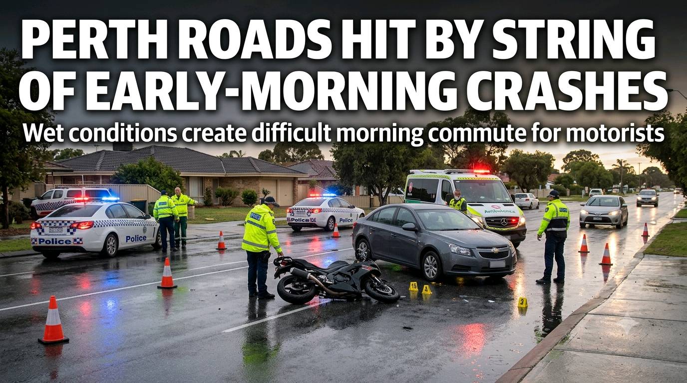 Perth Roads Hit by String of Early-Morning Crashes