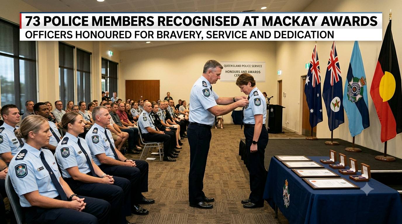 73 Queensland Police Members Recognised at Mackay Awards Ceremony