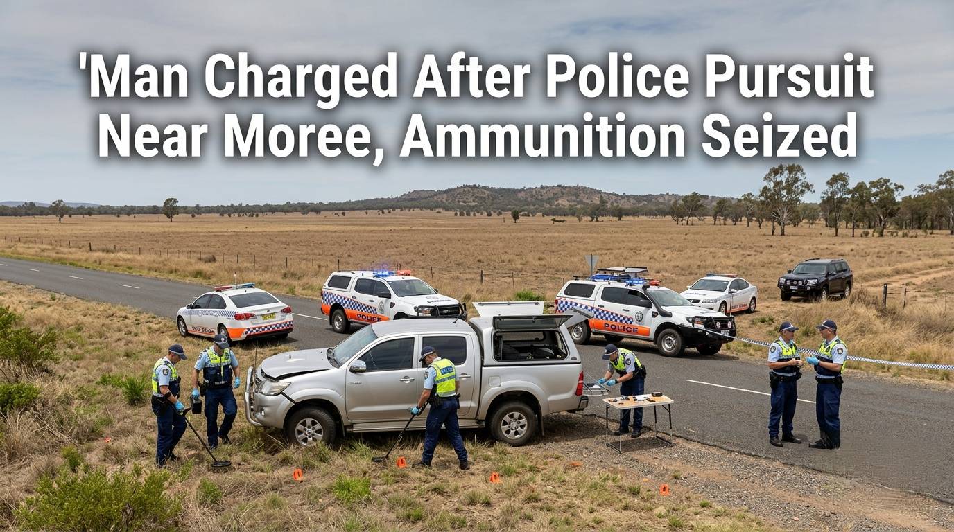 Man Charged After Police Pursuit Near Moree, Ammunition Seized