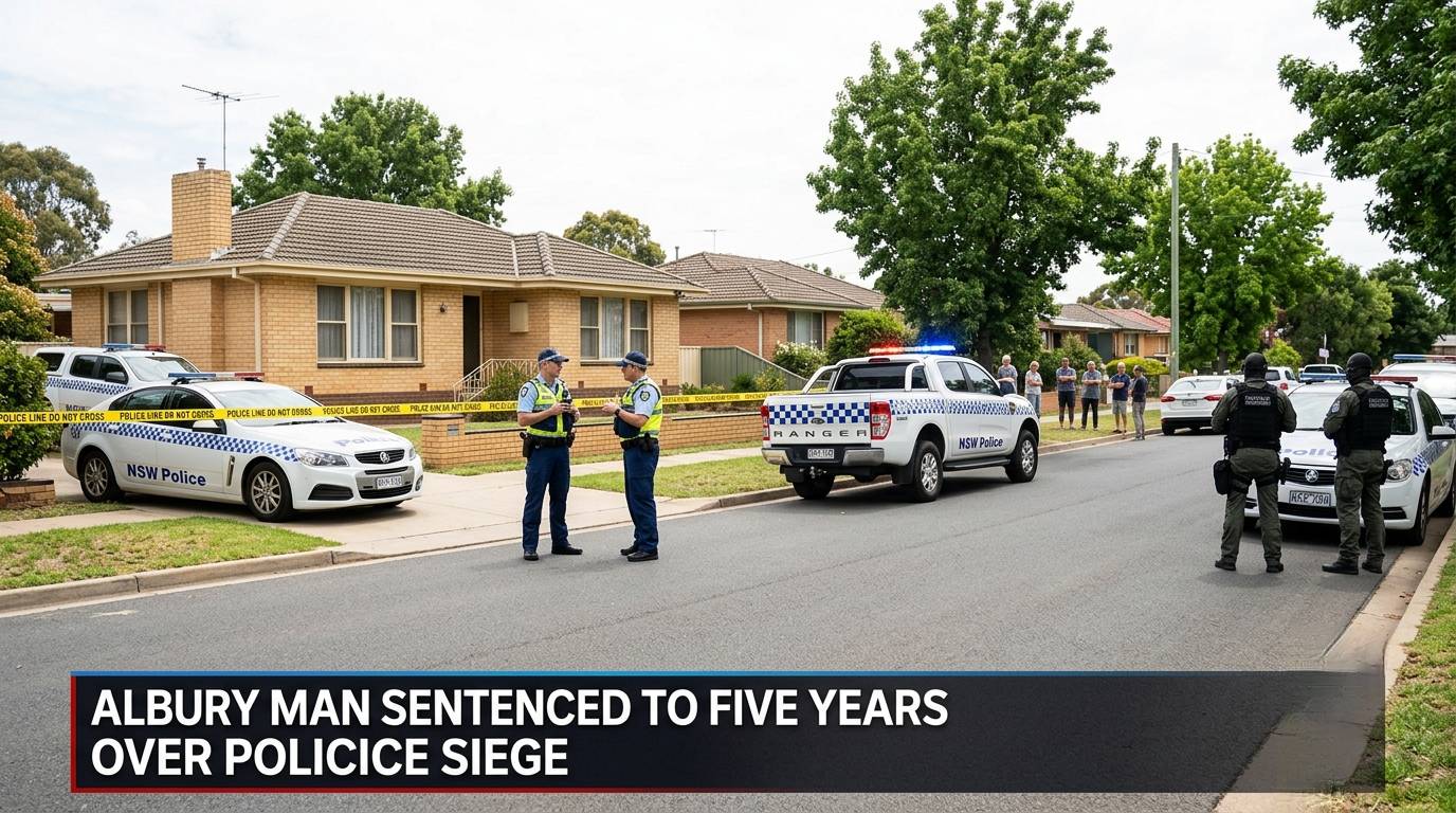 Albury Gunman Sentenced to Five Years Over Police Siege