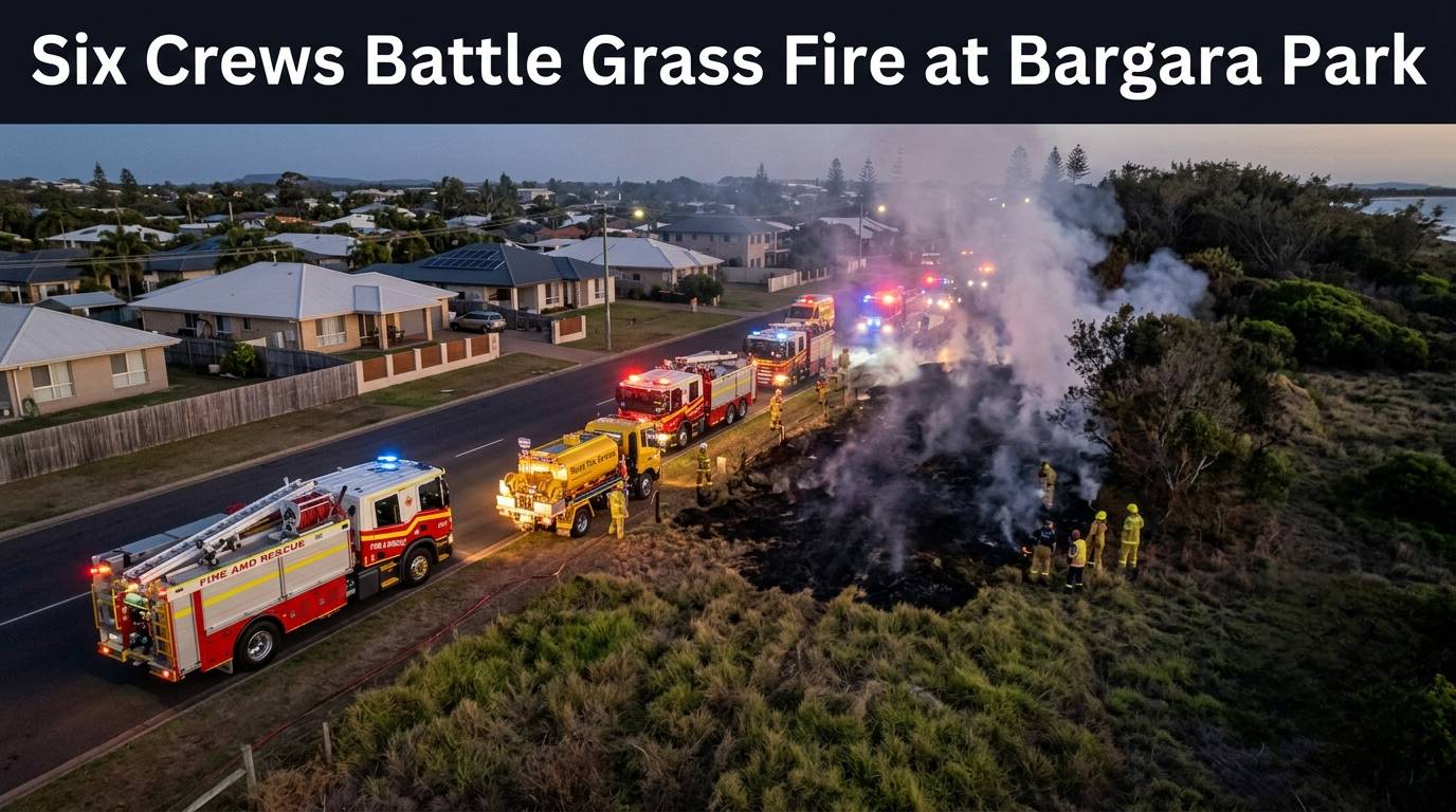 Six Crews Battle Grass Fire at Bargara Park