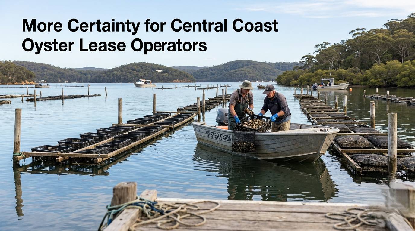 More Certainty for Central Coast Oyster Lease Operators