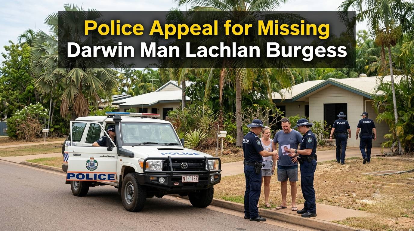 Police Appeal for Missing Darwin Man Lachlan Burgess