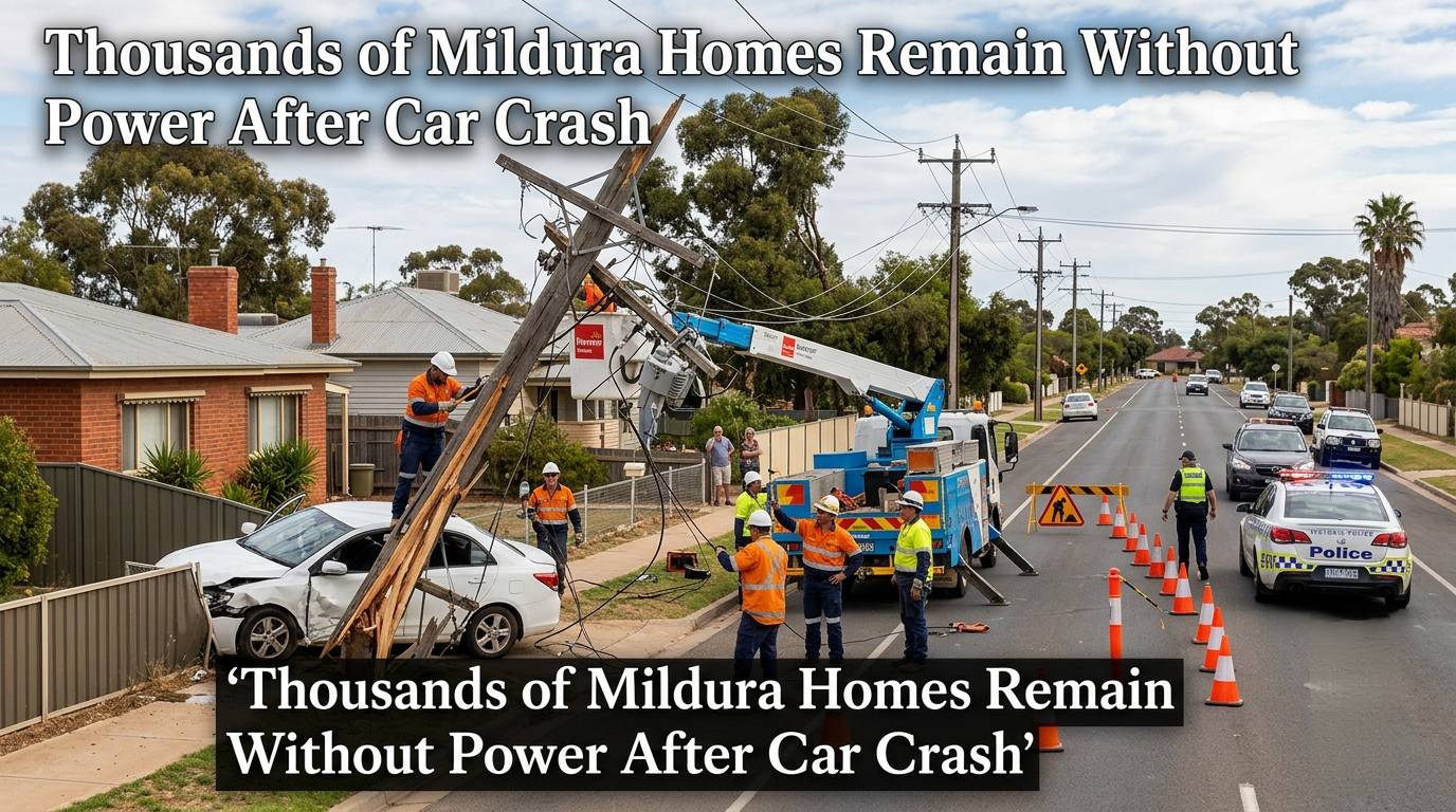 Thousands of Mildura Homes Remain Without Power After Car Crash