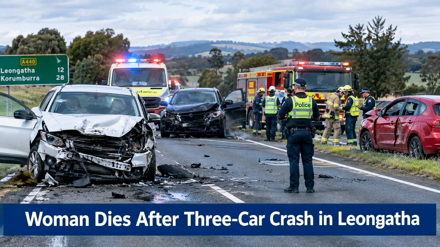 Woman Dies After Three-Car Crash in Leongatha