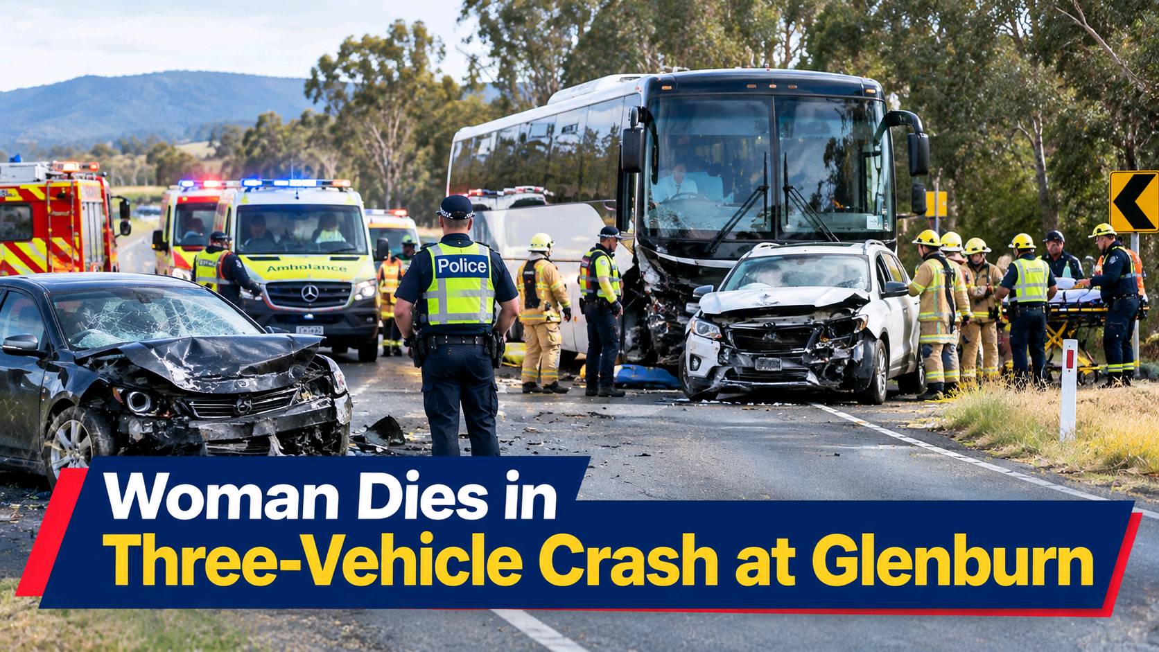 Woman Dies in Three-Vehicle Crash at Glenburn