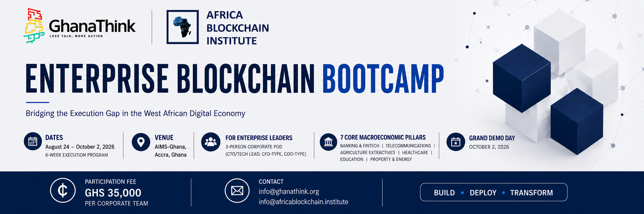 ENTERPRISE BLOCKCHAIN BOOTCAMP (EBB) – GHANA