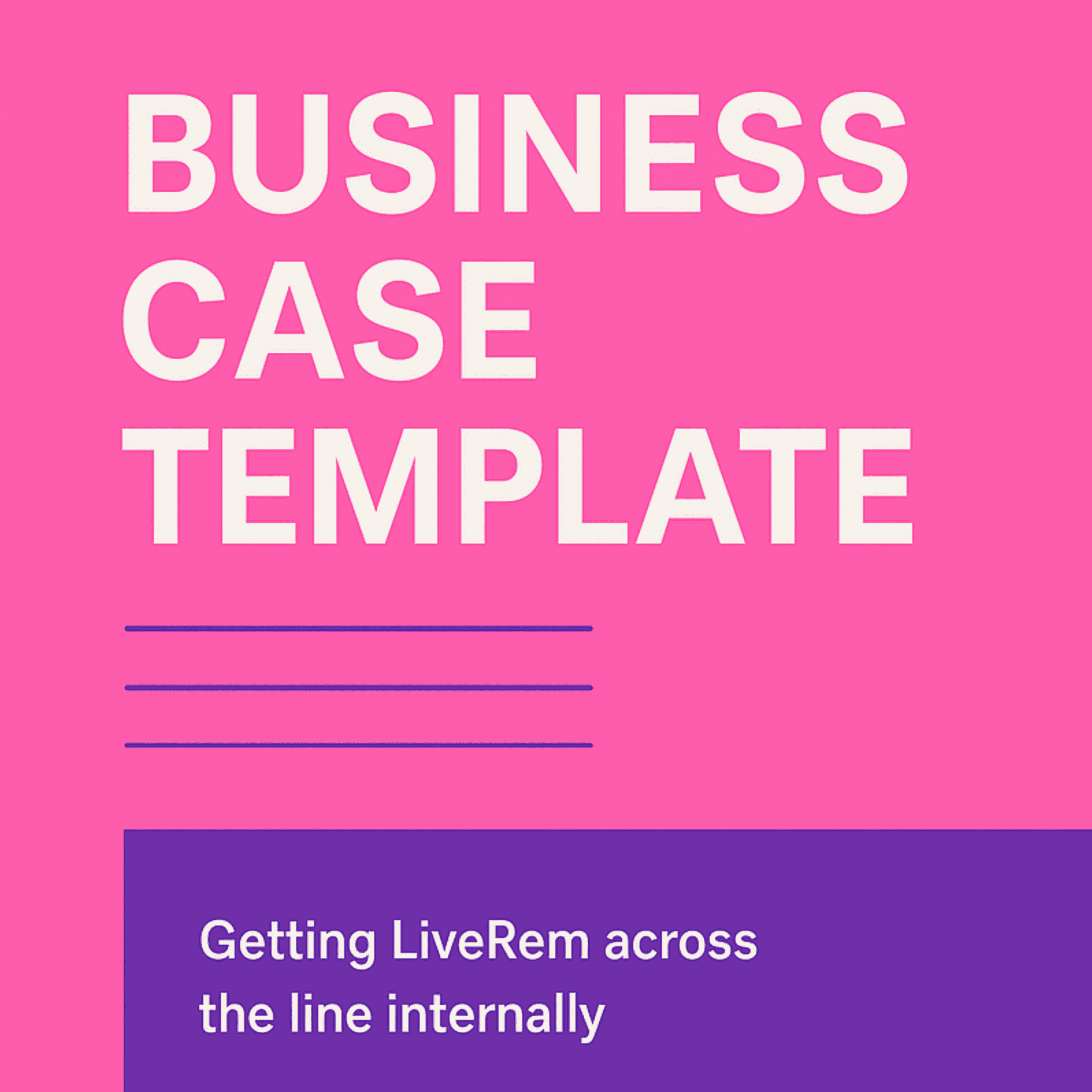 Business case template cover