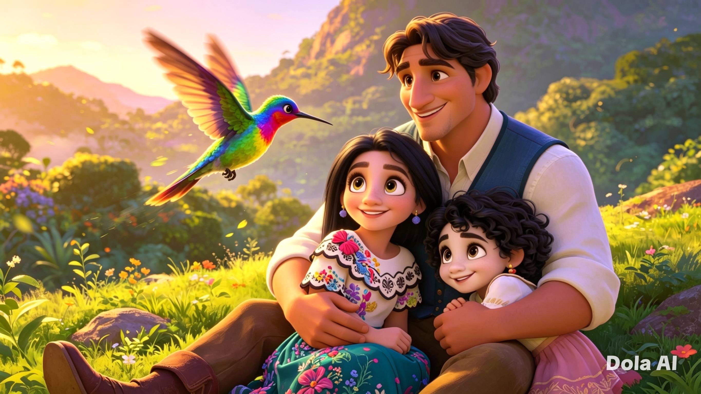 Portada de Noelia, Amelia y el colibrí.