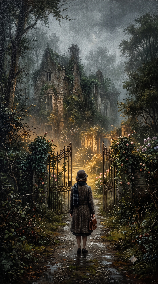 Portada de The Whispering Garden of miss Evergood