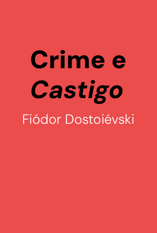 Capa do livro Crime e Castigo, de Fiódor Dostoiévski