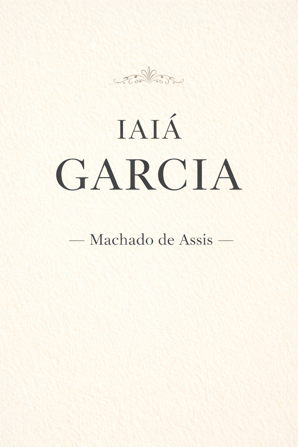 Capa do livro Iaiá Garcia