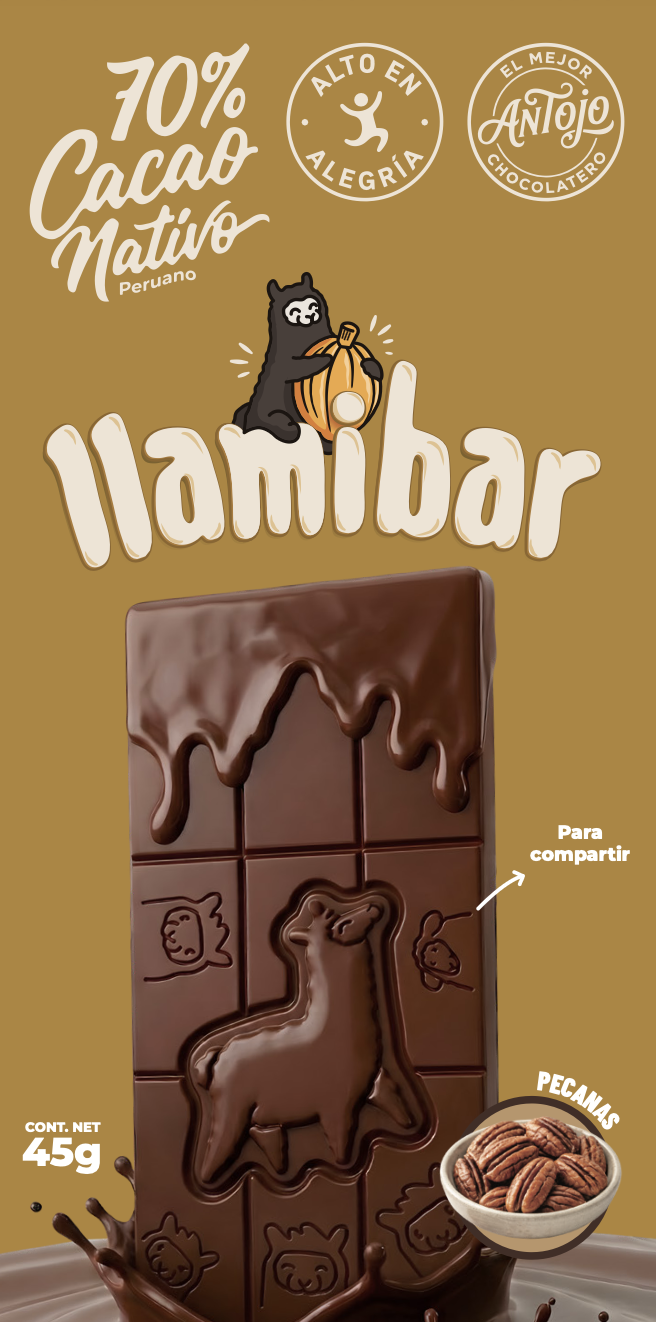 Llamibar 70% cacao · Pecanas