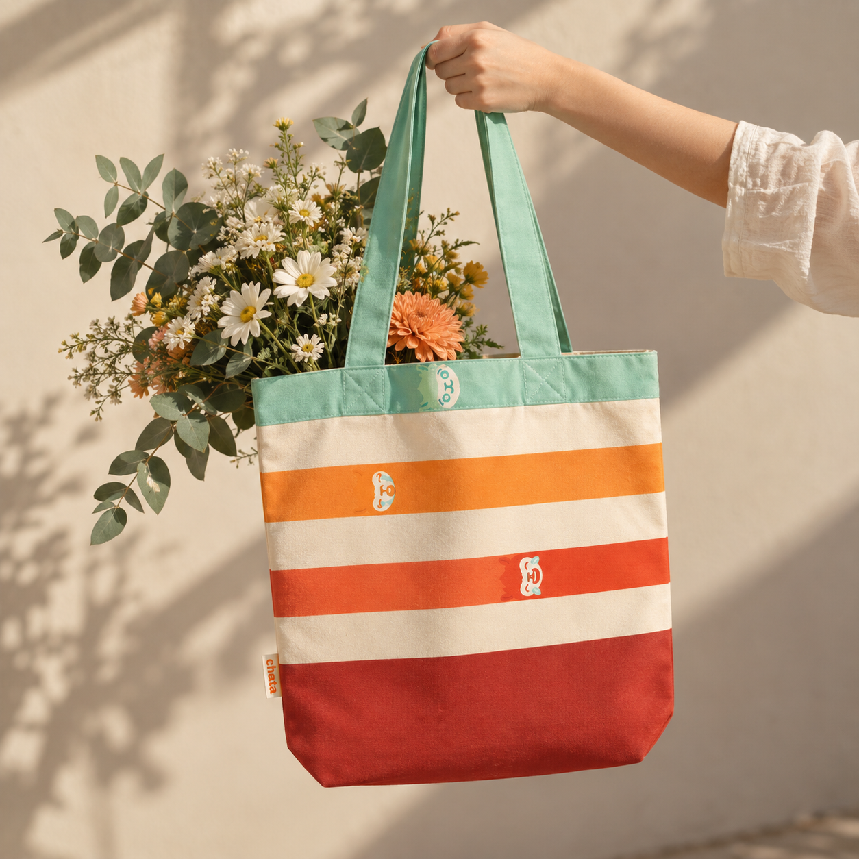 Cartera Chata Líneas