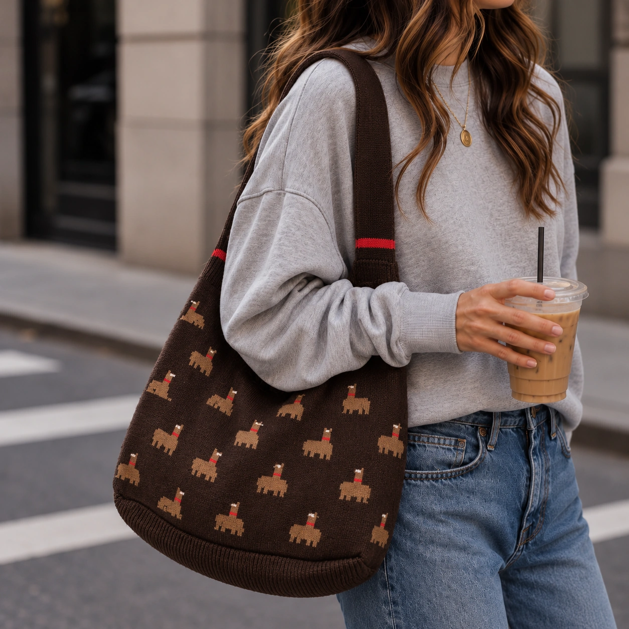 Cartera alpaca Yaw Pixel Mosaico
