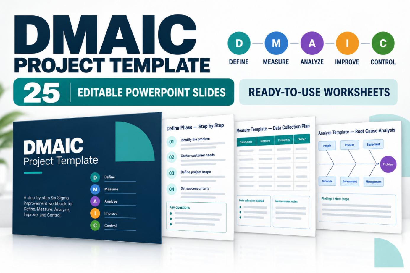 DMAIC Step by Step Templates by LLeanStore