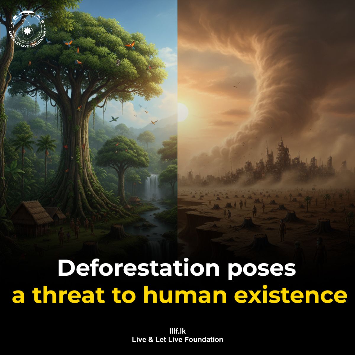Deforestation poses a threat to human existence