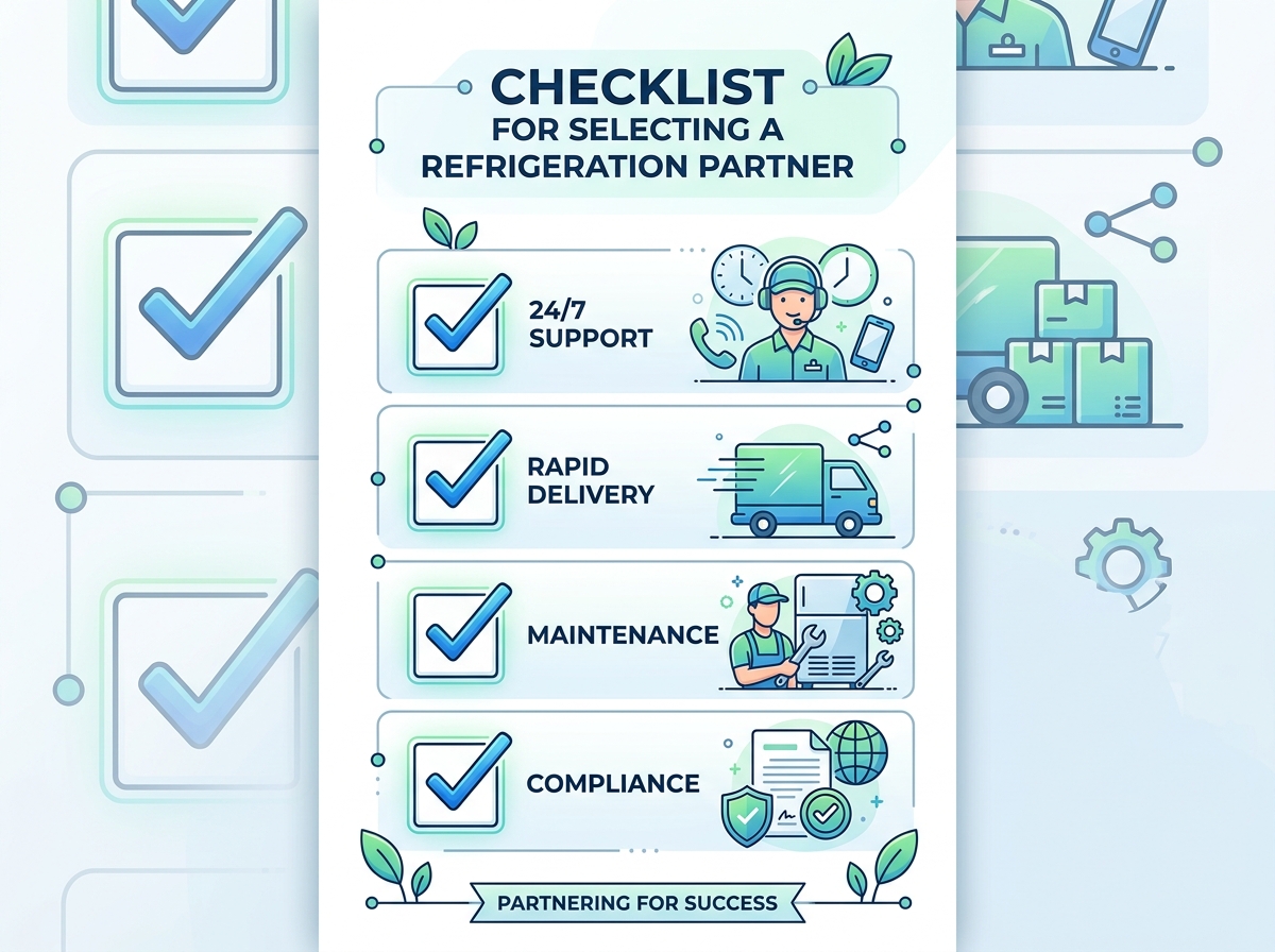 Comparison checklist for refrigeration rental providers