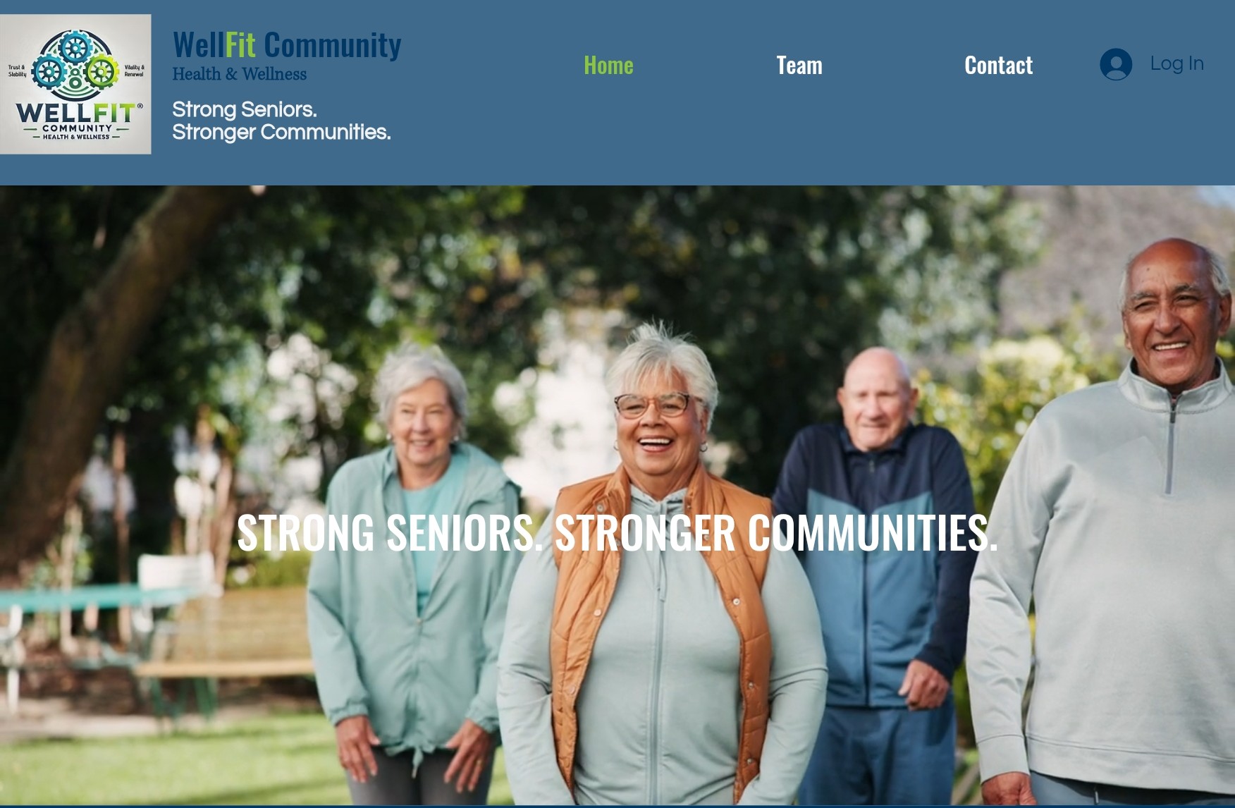 Screenshot of The WellFit Community website
