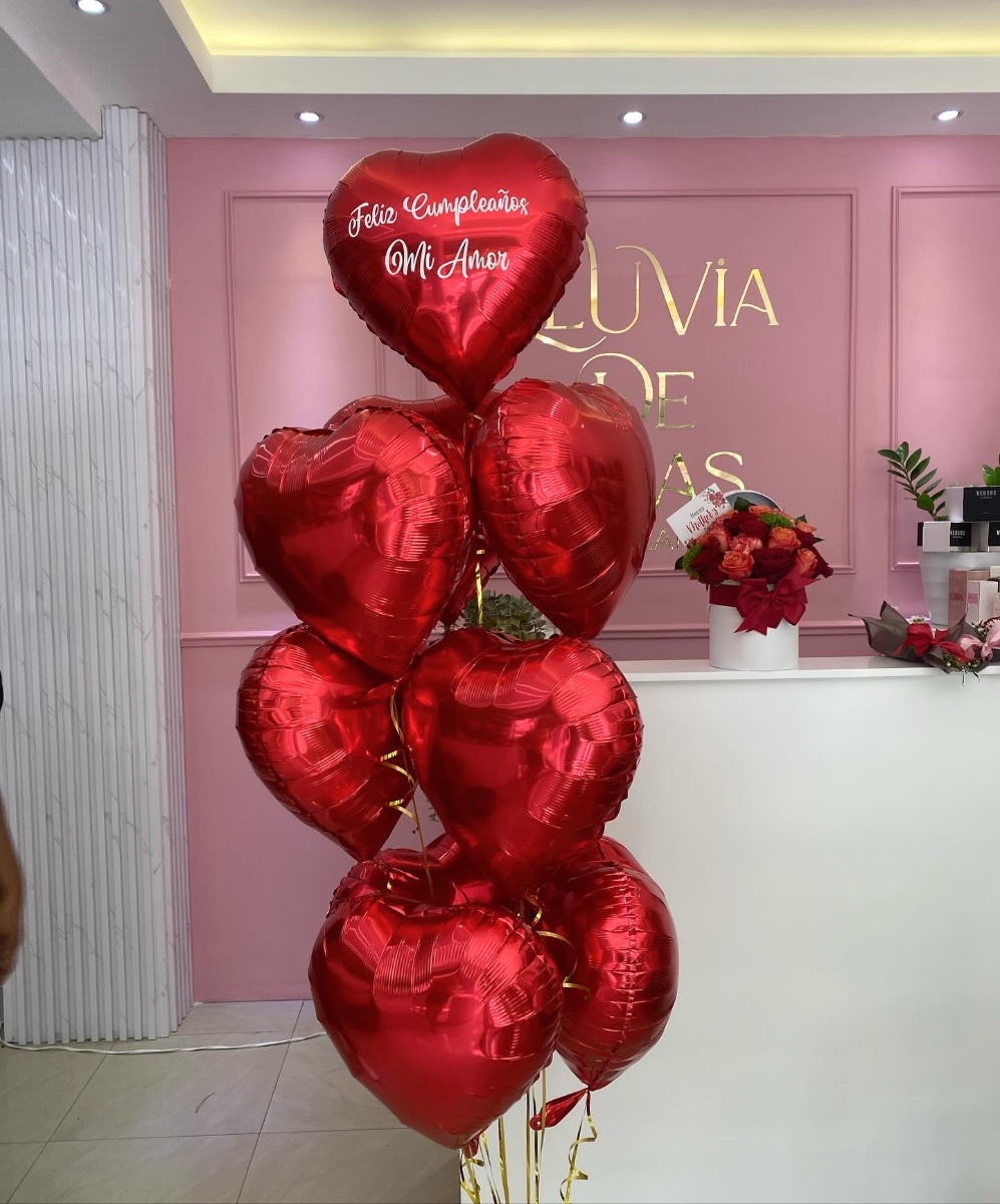 Globo de Corazón con Helio — Lluvia de Ideas Party