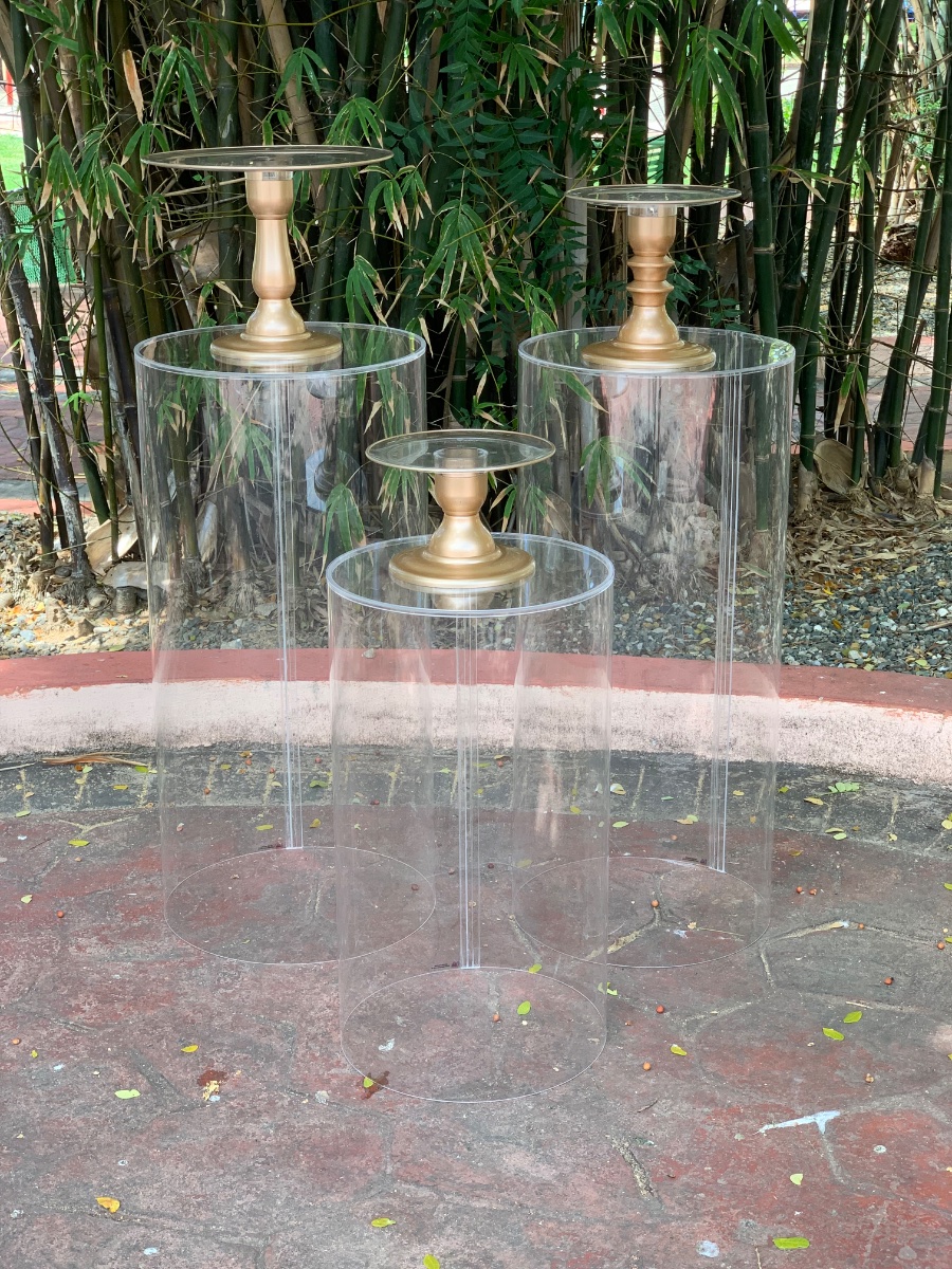Trío de Cilindros Clear — Lluvia de Ideas Party