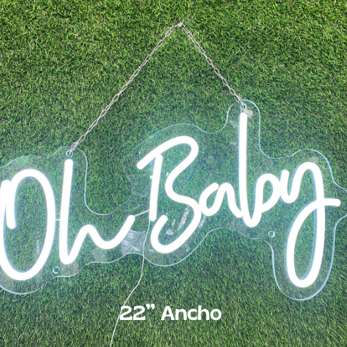 Letrero Led Oh Baby — Lluvia de Ideas Party