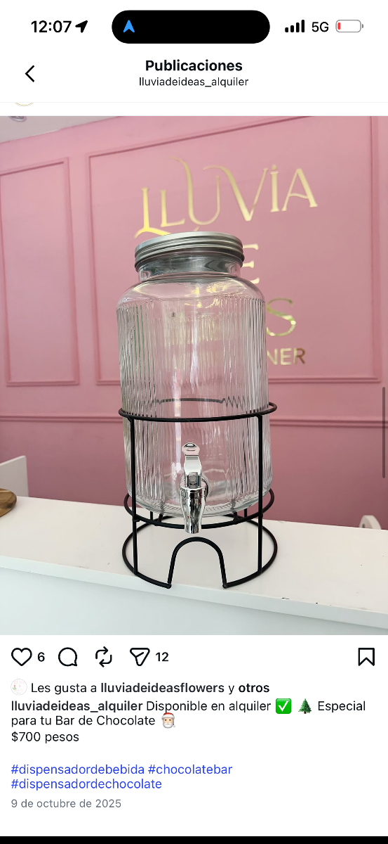 Dispensador de Bebida — Lluvia de Ideas Party