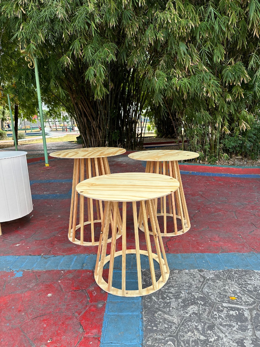 Trío de Mesa Rústico — Lluvia de Ideas Party