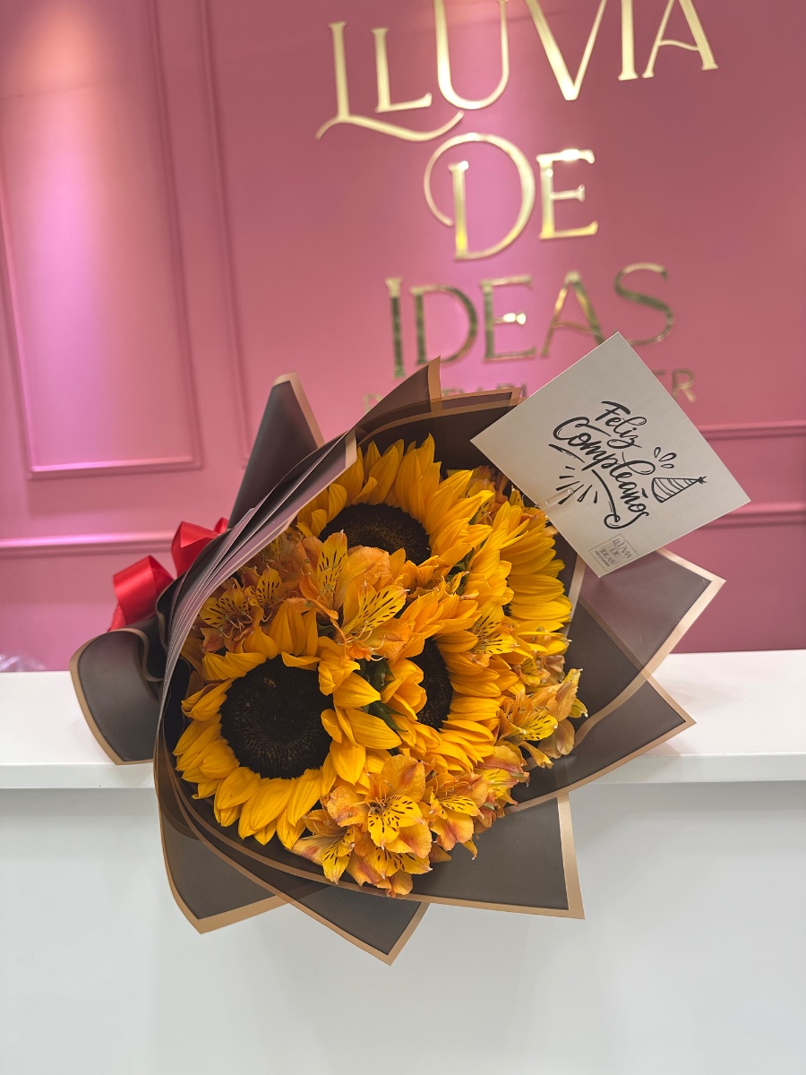 Ramo 4 Girasoles — Lluvia de Ideas Party
