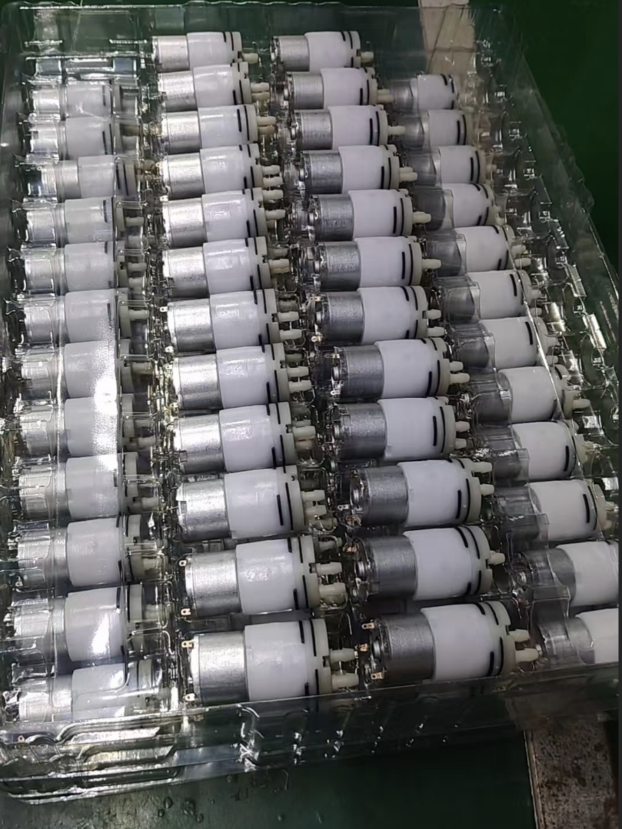 A batch of 200 newly optimized water pumps arranged for centralized failure testing.