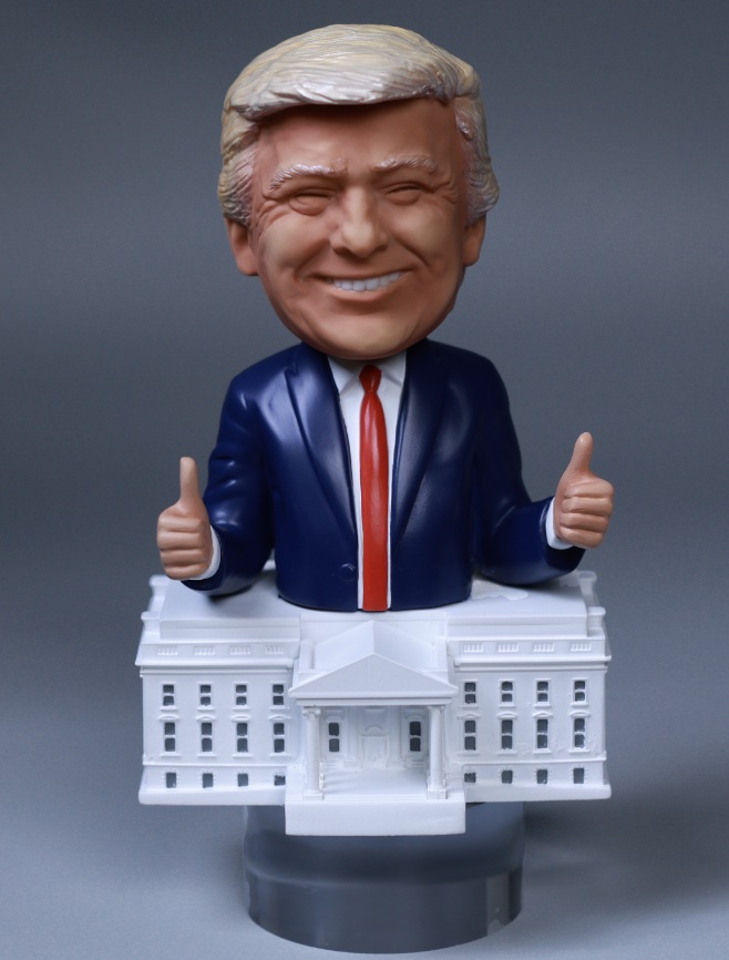 A completed custom bobblehead figure demonstrating final production quality.