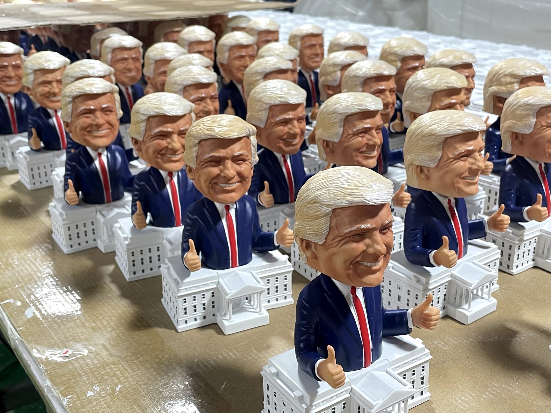 A completed bobblehead product demonstrating consistency in mass production.