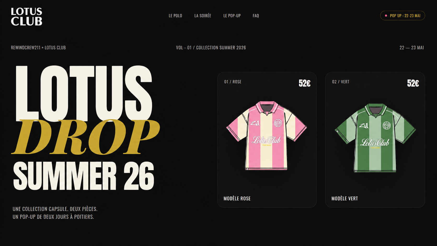 Rewindcrew211 x Le Lotus Club : une collaboration inattendue